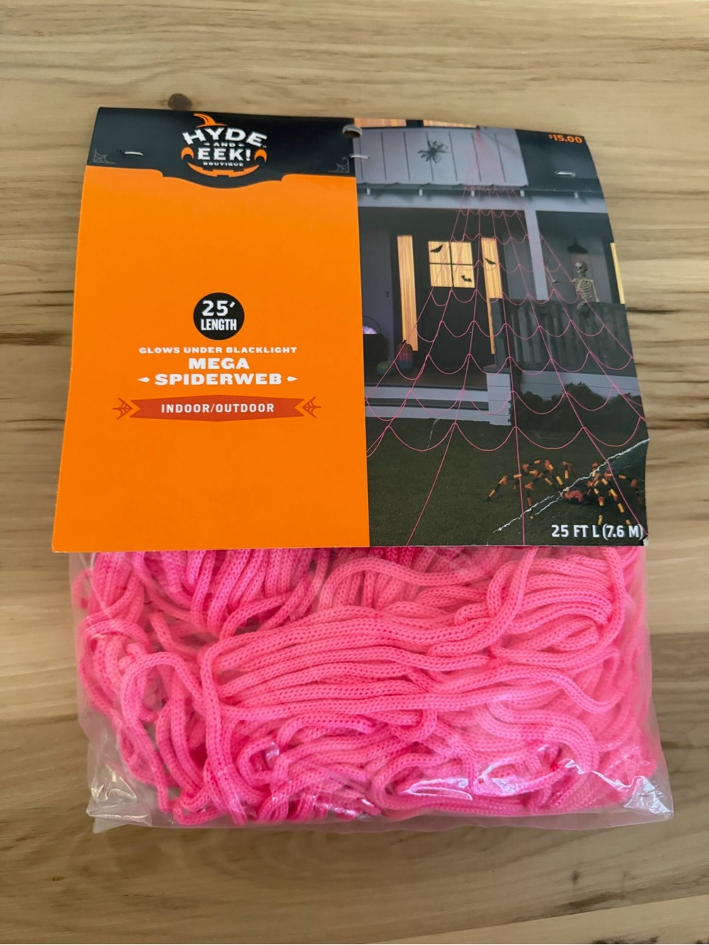 New Hyde and EEK halloween 25' mega spider- pink
